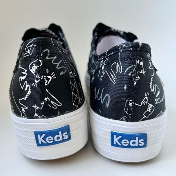 Keds Triple Kick CJW Silk Signature Print Sneakers Black US 7.5 - Picture 5 of 10